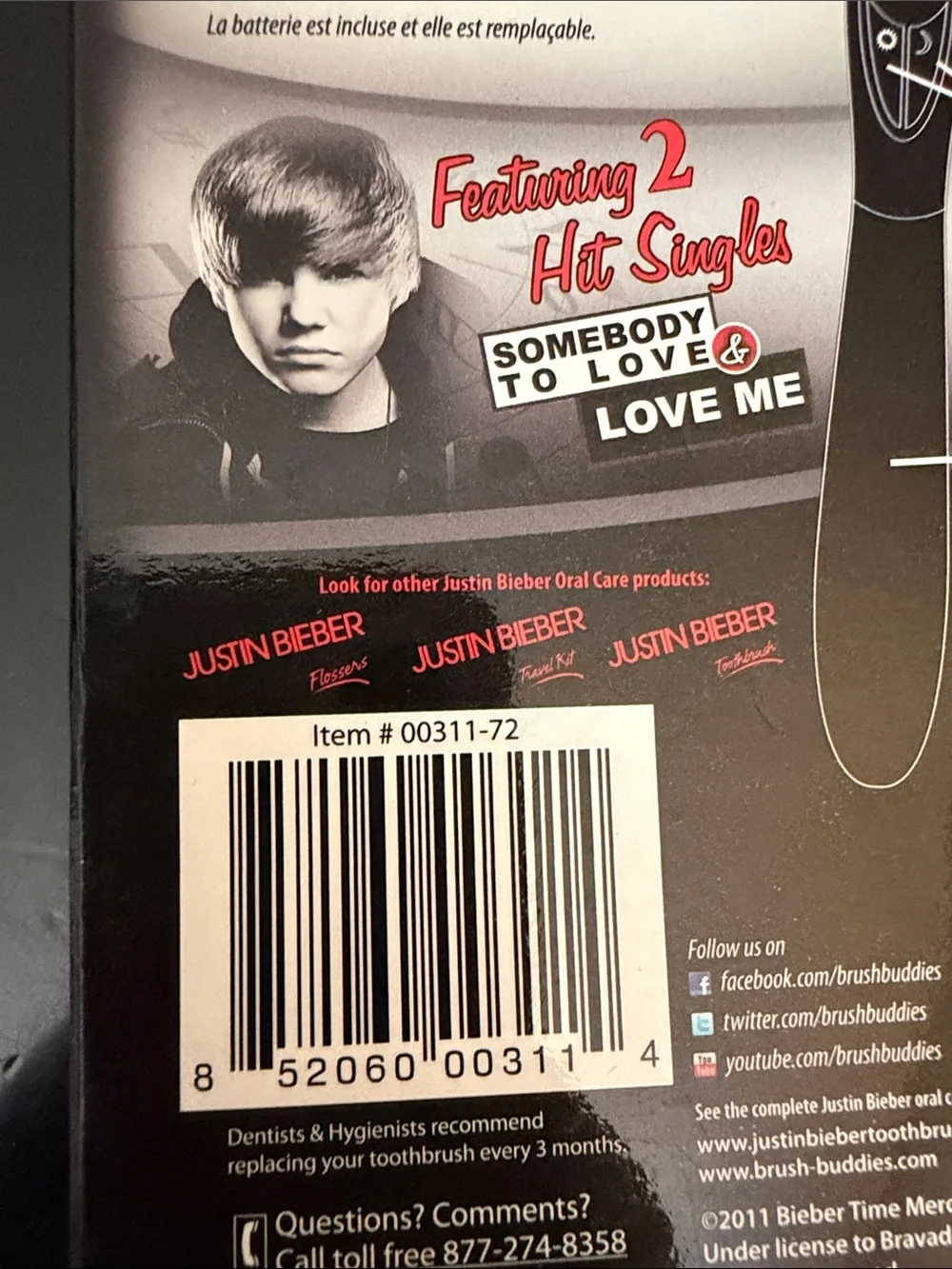 Justin Bieber singing toothbrush, new! - Picture 7 of 7